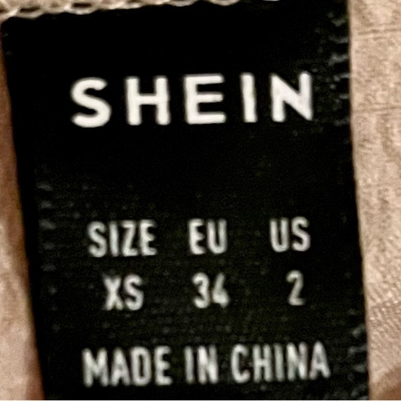 SHEIN Cream Boho Cottagecore Tie Back Dress Long Sleeve Romantic Flowy Skirt XS - Picture 10 of 10